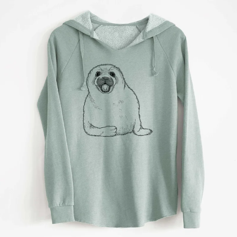 Harp Seal Pup - Pagophilus groenlandicus - Cali Wave Hooded Sweatshirt