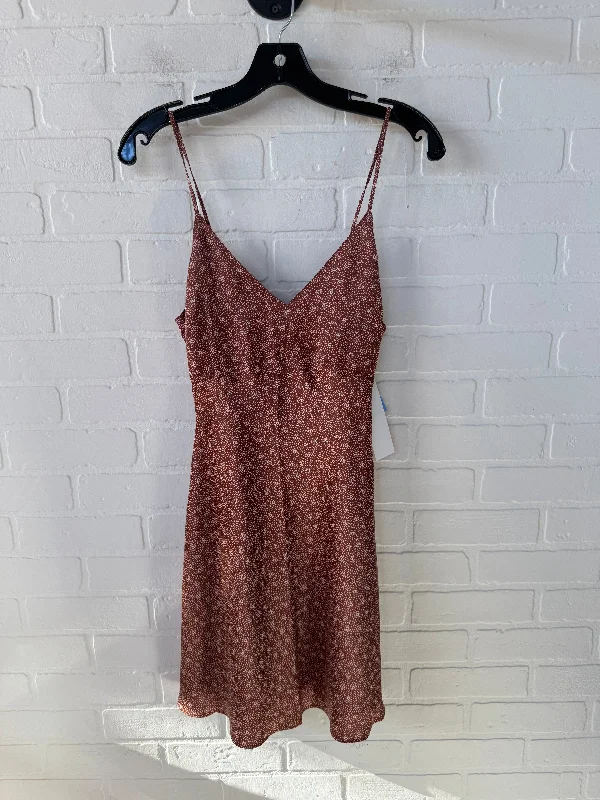 Dress Casual Short By Abercrombie And Fitch In Brown & Cream, Size: Xs