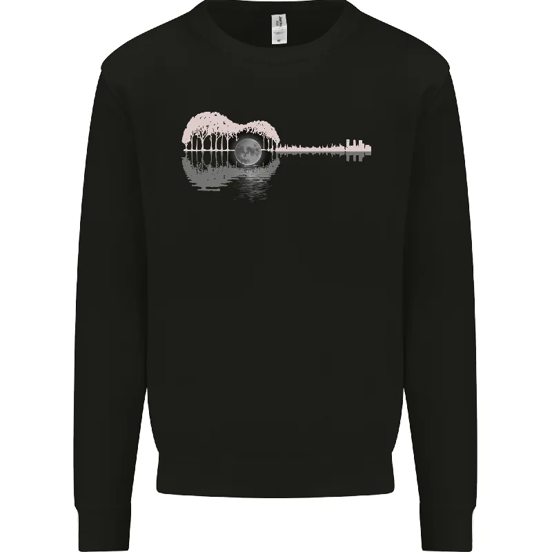 Acoustic Guitar Reflection Mens Sweatshirt Jumper