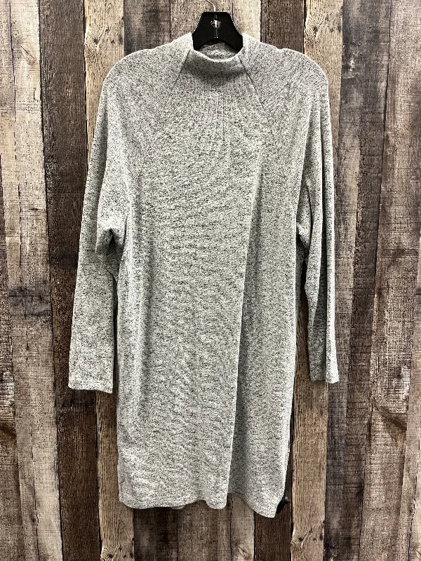 Dress Casual Midi By H&m In Grey, Size: S