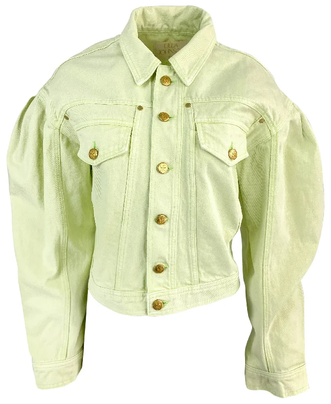 Ulla Johnson The Cosette Denim Jacket in Pistachio Wash