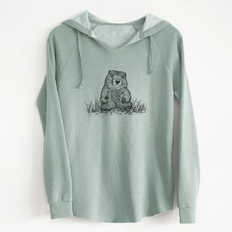 Groundhog - Marmota Monax - Cali Wave Hooded Sweatshirt