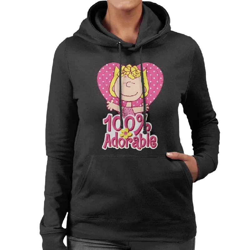 Peanuts Sally Brown Pink And Adorable Women's Hooded Sweatshirt