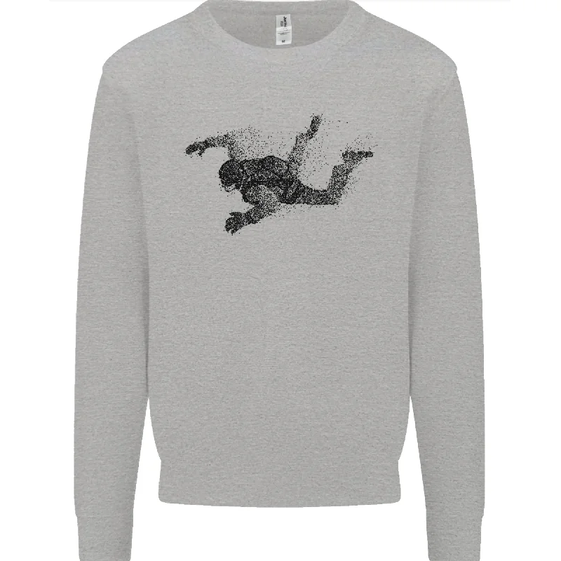 Abstract Parachutist Freefall Skydiving Mens Sweatshirt Jumper