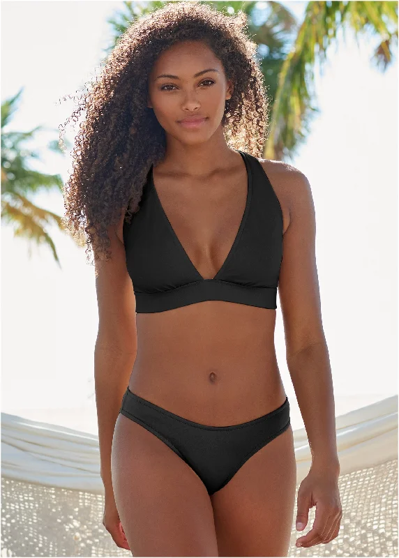 Sleek Cross Back Top - Black Beauty