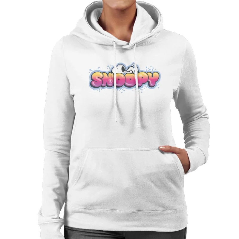 Peanuts Snoopy Lying On Front Women's Hooded Sweatshirt