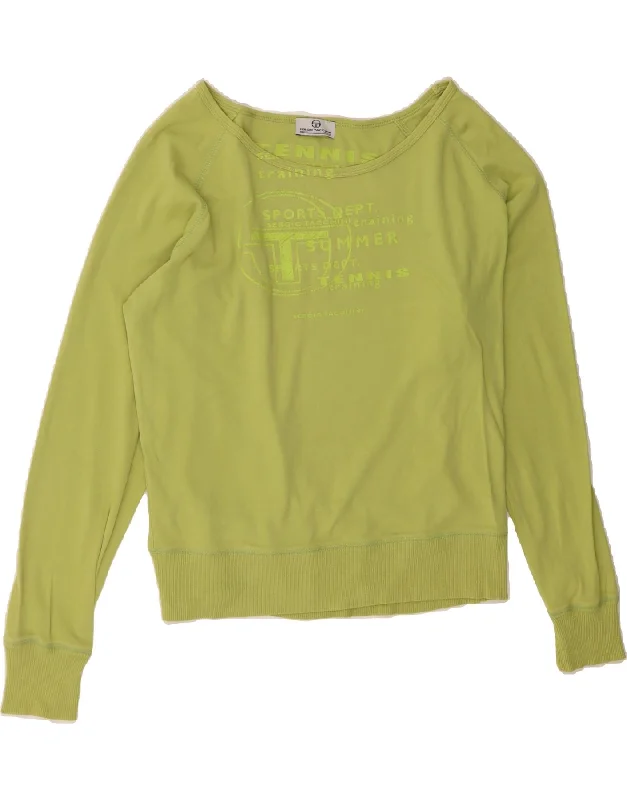 SERGIO TACCHINI Womens Oversized Sweatshirt Jumper UK 16 Large Green