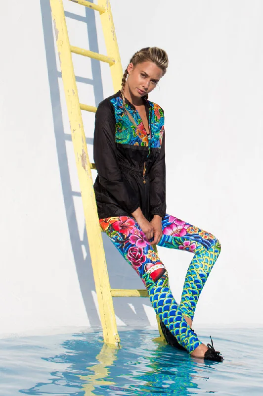 INKED BABE - Inked Babe Wind Breaker & Engineered Print Legging • Multicolor