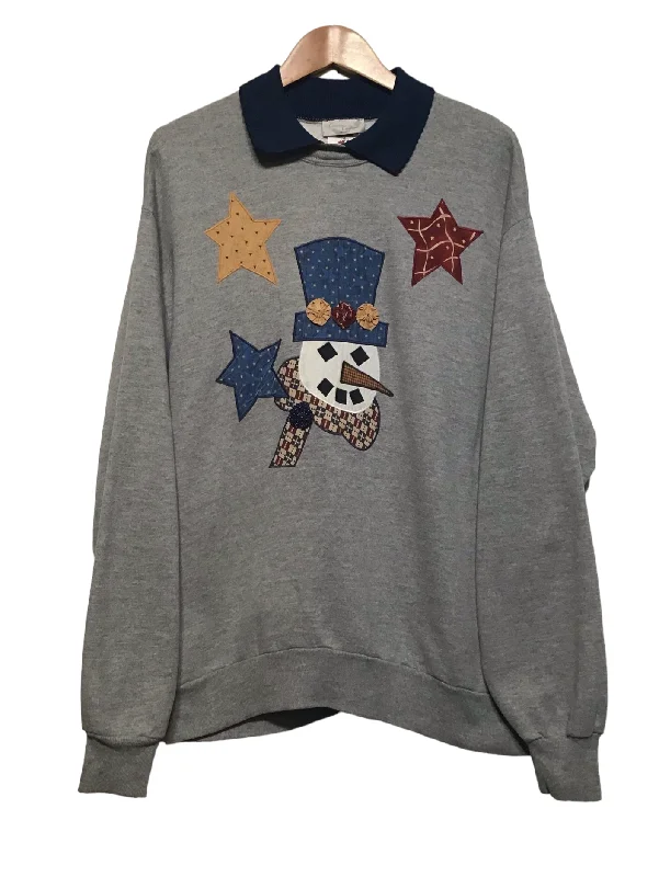 Christmas Collared Sweatshirt (Size L)