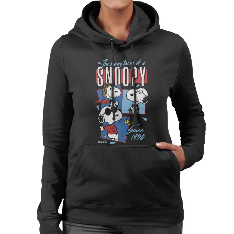 Peanuts The Many Faces Of Snoopy Women's Hooded Sweatshirt