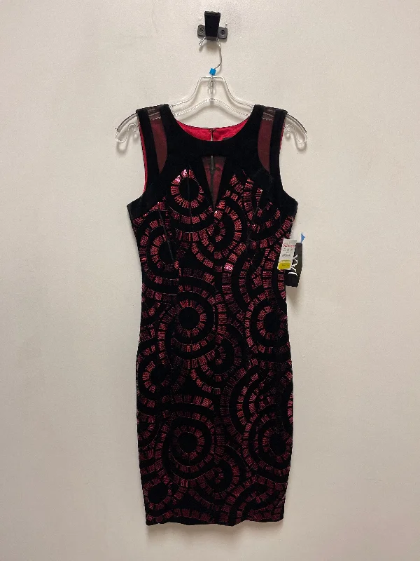 Dress Casual Midi By Clothes Mentor In Black & Red, Size: Xs