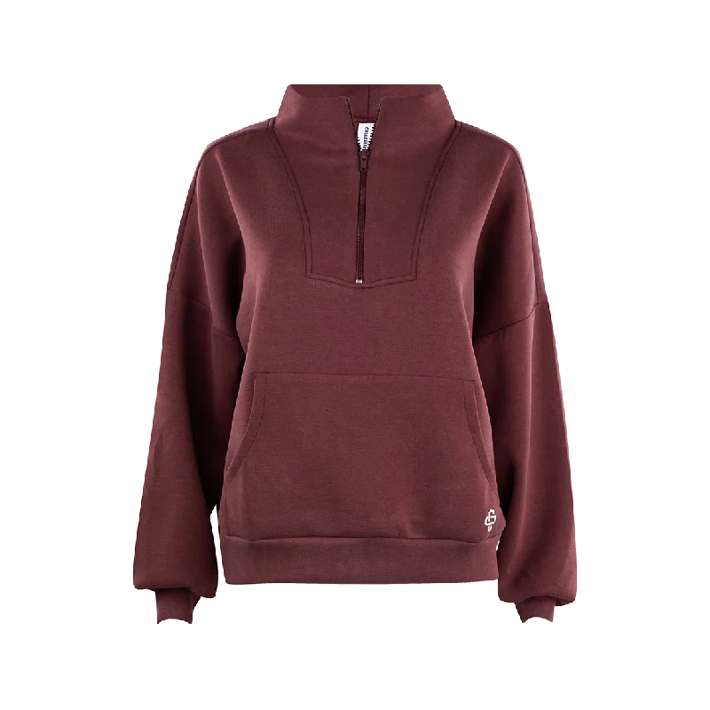 Collegiate Outfitters Maroon Butter Soft Pocket Quarter Zip