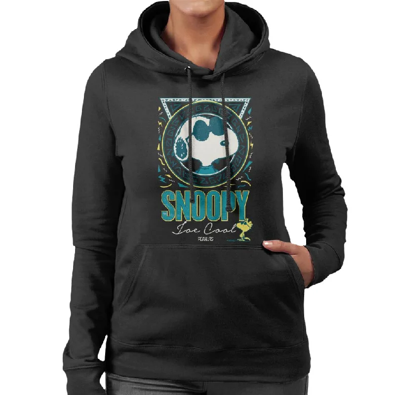 Peanuts Snoopy Sunglasses Joe Cool Women's Hooded Sweatshirt