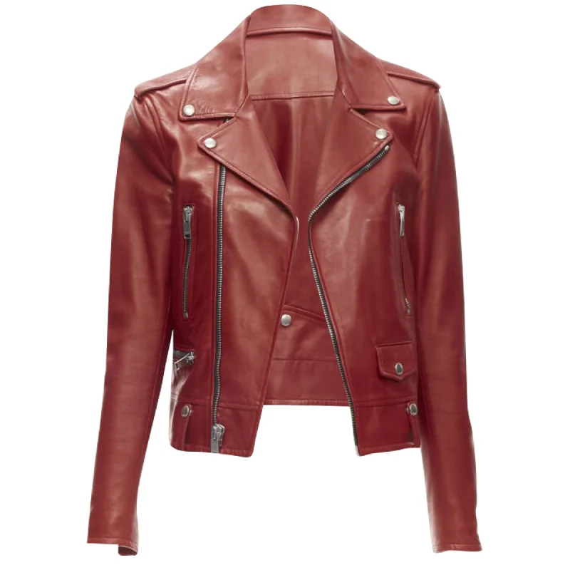 Saint Laurent Hedi Slimane lambskin leather moto biker jacket