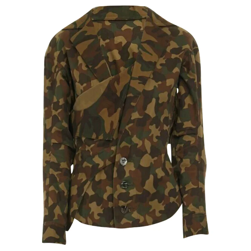 Yohji Yamamoto camouge ruffle wings jacket