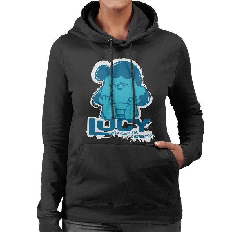 Peanuts Lucy Van Pelt Who Says Im Crabby Women's Hooded Sweatshirt