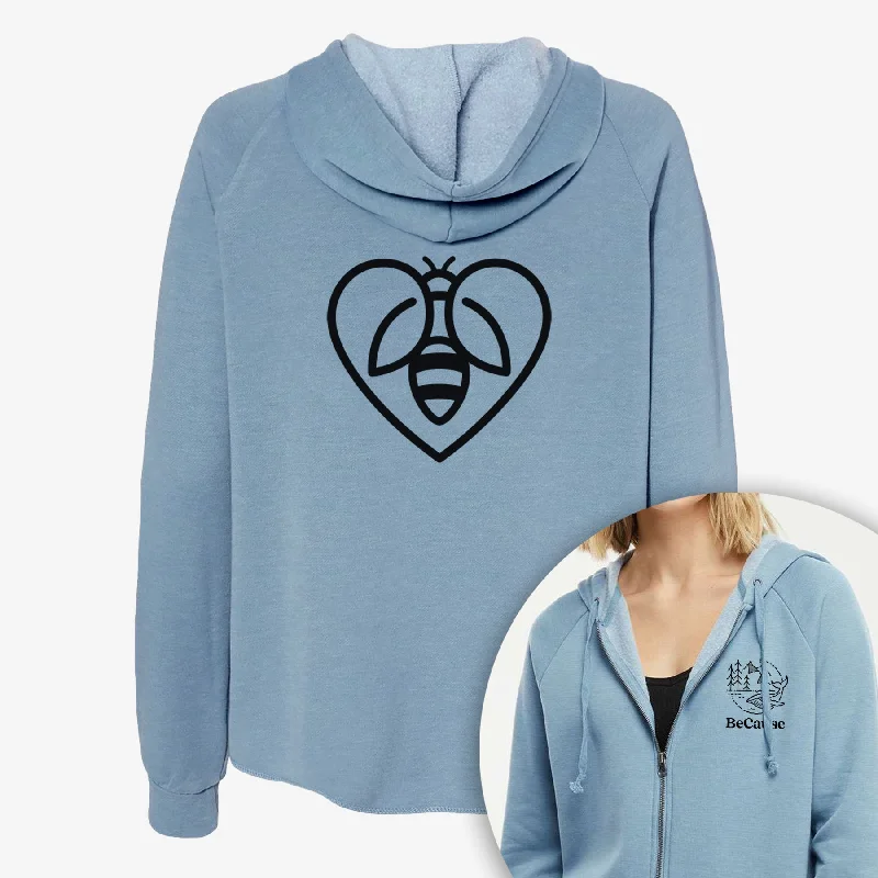 Bee Heart Icon - Women's Cali Wave Zip-Up Sweatshirt