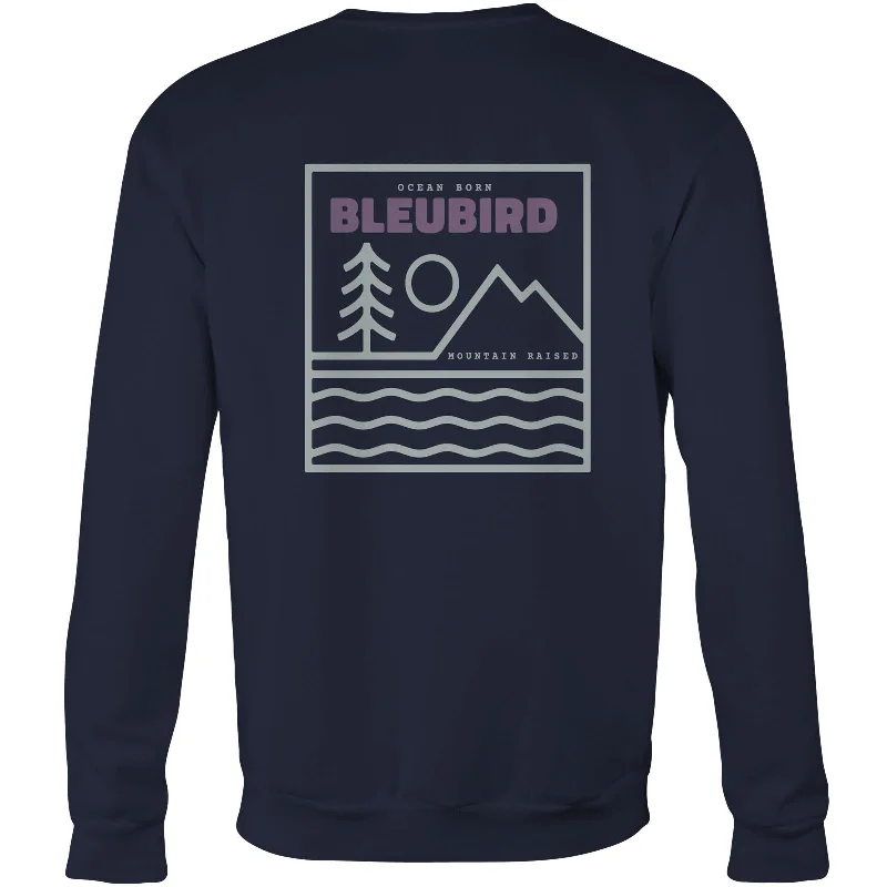 Bleubird Unisex Campout Crew Neck Sweatshirt - Navy