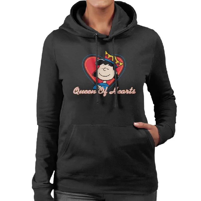 Peanuts Lucy Van Pelt Queen Of Hearts Women's Hooded Sweatshirt