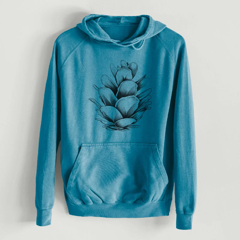 Tsuga heterophylla - Western Hemlock Pine Cone  - Mid-Weight Unisex Vintage 100% Cotton Hoodie