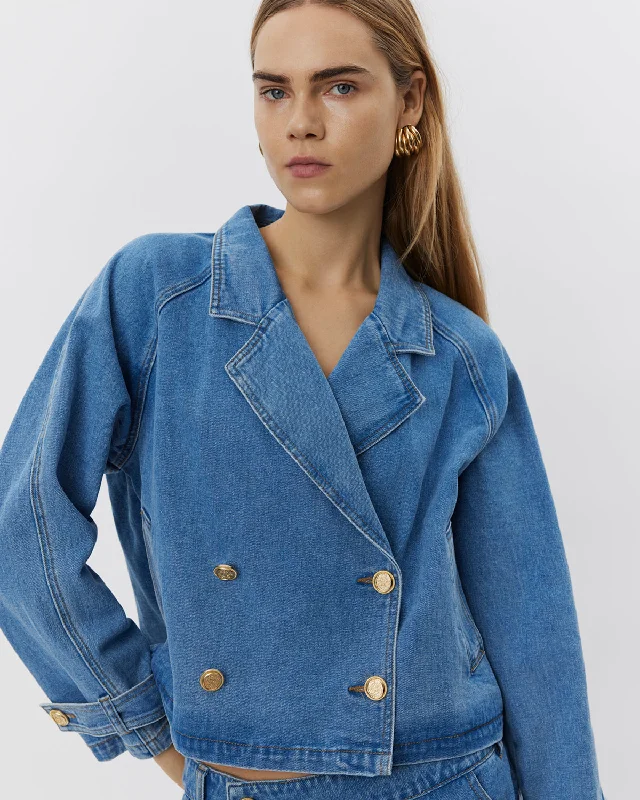 EUDORASW JACKET - Denim blue