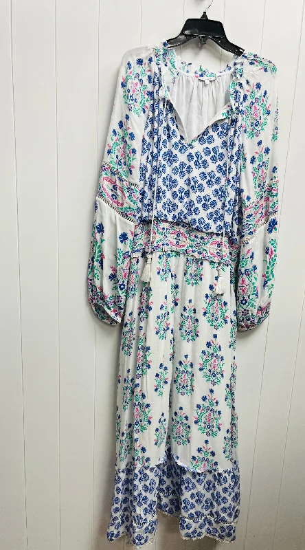 Dress Casual Maxi By Chicos In Blue & Green, Size: 20