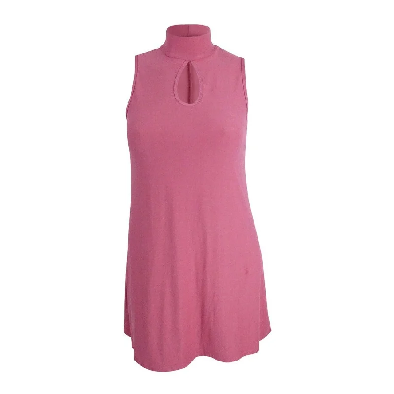 Be Bop Juniors' Sleeveless Dress (L, Deep Rose)