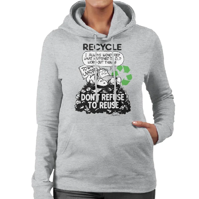 Peanuts Snoopy Dont Refuse To Reuse Women's Hooded Sweatshirt